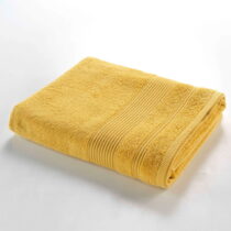 Žltá froté bavlnená osuška 90x150 cm Tendresse – douceur d'intérieur (Osušky)