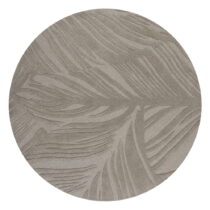 Sivý vlnený okrúhly koberec ø 160 cm Leaf - Flair Rugs (Koberce)