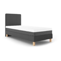 Tmavosivá jednolôžková posteľ Mazzini Beds Lotus, 90 x 200 cm (Jednolôžkové postele)