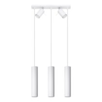 Biele závesné svietidlo s kovovým tienidlom 45x5 cm Etna - Nice Lamps (Lustre)