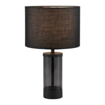 Čierna stolová lampa s textilným tienidlom (výška 33,5 cm) Grazia – Trio (Stolové lampy)