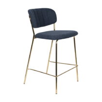 Modré barové stoličky v súprave 2 ks 89 cm Jolien – White Label (Barové stoličky)
