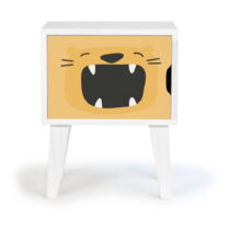 Detský drevený nočný stolík Little Nice Things Roar (Detské nočné stolíky)