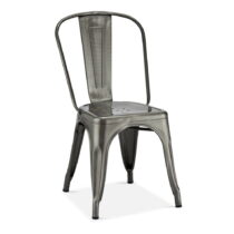 Svetlosivé kovové jedálenské stoličky v súprave 2 ks Korona – Furnhouse (Jedálenské stoličky)