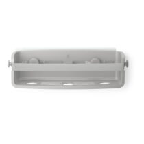 Sivá samodržiaca kúpeľňová polička z recyklovaného plastu Flex Adhesive – Umbra (Kúpeľňové poličky)
