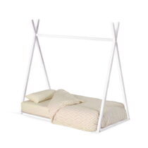 Biela domčeková detská posteľ z bukového dreva 70x140 cm Maralis - Kave Home (Detské postele)