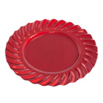 Červená okrúhla servírovacia tácka Casa Selección (Servírovacie taniere)