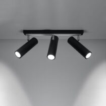 Čierne stropné svietidlo 6x45 cm Mira – Nice Lamps (Stropné svietidlá a bodové svietidlá)