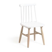 Biela detská stolička z kaučukového dreva Kave Home Kristie (Detské stoličky a stolčeky)