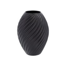 Čierna porcelánová váza Morsø River, výška 26 cm (Vázy)