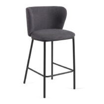 Tmavosivé barové stoličky v súprave 2 ks 92 cm Ciselia – Kave Home (Barové stoličky)