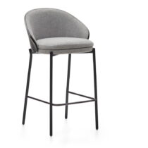 Čierno-sivé barové stoličky v súprave 2 ks (výška sedadla 65 cm) Eamy – Kave Home (Barové stoličky)