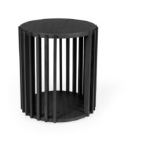 Čierny odkladací stolík Woodman Drum, ø 53 cm (Odkladacie stolíky)