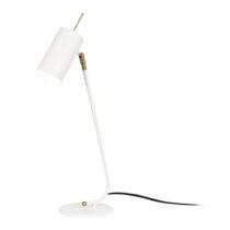 Biela stolnová lampa s kovovým tienidlom (výška 55 cm) Sivani – Opviq lights (Stolové lampy)