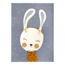 Sivý detský koberec 150x80 cm Bunny Polly - Hanse Home (Detské koberce)