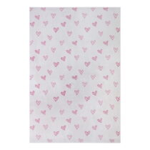 Ružovo-biely detský koberec 120x170 cm Hearts – Hanse Home (Detské koberce)