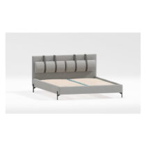 Svetlosivá čalúnená jednolôžková posteľ s roštom 90x200 cm Tulsa – Ropez (Jednolôžkové postele)