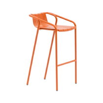 Oranžové kovové záhradné barové stoličky v súprave 2 ks Fleole – Ezeis (Záhradná barová stolička)