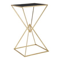 Barový stôl so sklenenou doskou 60x60 cm Piramid – Mauro Ferretti (Barové stoly)