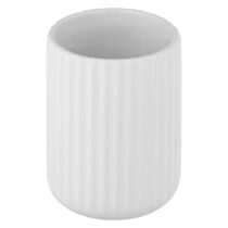 Biely keramický pohárik na kefky Wenko Belluno (Poháriky na zubné kefky)