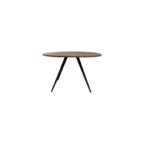 Okrúhly jedálenský stôl v čiernej a tmavohnedej farbe s doskou z akácie ø 140 cm Turi – Light & ...
