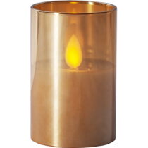 Oranžová LED vosková sviečka v skle Star Trading M-Twinkle, výška 7,5 cm (LED sviečky)