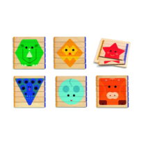 Detské drevené puzzle Djeco Animale (Puzzle)