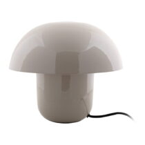 Sivá stolová lampa s kovovým tienidlom (výška  25 cm) Fat Mushroom – Leitmotiv (Stolové lampy)
