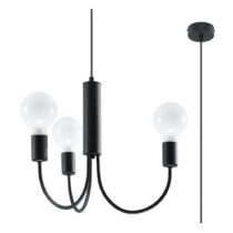 Čierne závesné svietidlo ø 45 cm Karim – Nice Lamps (Lustre)