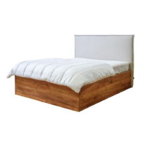 Béžovo-prírodná dvojlôžková posteľ s úložným priestorom s roštom 140x190 cm Cara – Bobochic Paris (D...
