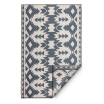 Sivý obojstranný vonkajší koberec z recyklovaného plastu Fab Hab Miramar Gray, 90 x 150 cm (Vonkajši...