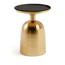 Odkladací stolík v zlatej farbe Kave Home Physic, ø 37 cm (Odkladacie stolíky)