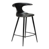 Čierna barová stolička z imitácie kože DAN–FORM Denmark Flair, výška 90 cm (Barové stoličky)
