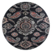 Čierny umývateľný okrúhly koberec ø 100 cm – Vitaus (Koberce)