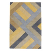 Sivo-žltý koberec Asiatic Carpets Big Zig, 160 x 230 cm (Koberce)