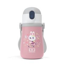 Ružová detská termoska Monbento Stram Bunny, 360 ml (Detské fľaše)