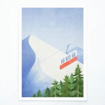 Plagát Travelposter Les Alpes, 50 x 70 cm (Plagáty)