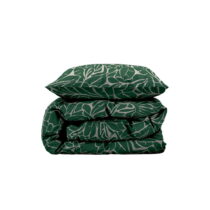 Zelené damaškové obliečky na jednolôžko 140x200 cm Abstract leaves – Södahl (Obliečky)