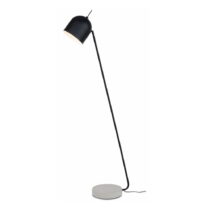 Čierno-sivá stojacia lampa s kovovým tienidlom (výška 147 cm) Madrid – it&#39;s about RoMi (Stoj...