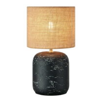 Stolová lampa s tienidlom z juty v čierno-prírodnej farbe (výška 32,5 cm) Montagna – Markslöjd (Stol...