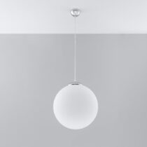 Biele závesné svietidlo so skleneným tienidlom ø 40 cm Bianco – Nice Lamps (Lustre)