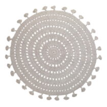 Sivý ručne vyrobený koberec z bavlny Nattiot Nila, ø 120 cm (Koberce)
