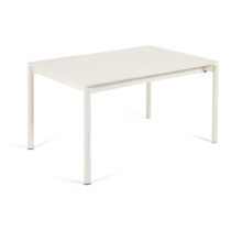 Biely hliníkový záhradný stôl Kave Home Zaltana, 140 x 90 cm (Záhradné jedálenské stoly)