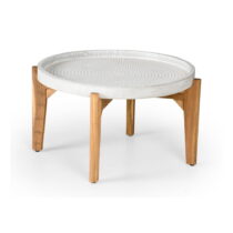 Záhradný stolík so sivou betónovou doskou Bonami Selection Bari, ø 70 cm (Záhradné odkladacie stolík...