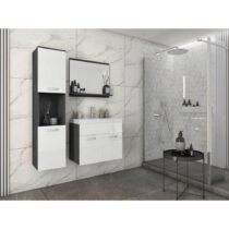 Kúpeľňa 4-dielna, Antracit/biela Vl
